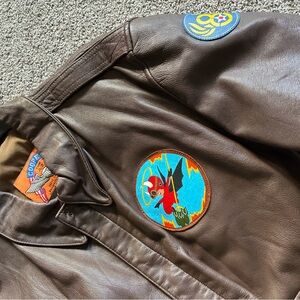 A-2 Flight Jacket WW2 Leather Bomber 601st BS 8thAAF